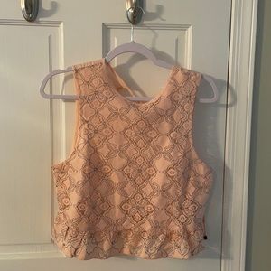 Urban Outfitters Pink Lace Tank Top